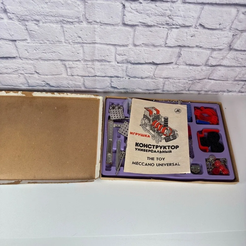 Vtg Toy Meccano Universal Kohctpyktop Erector Set USSR SPARE PARTS INCOMPLETE